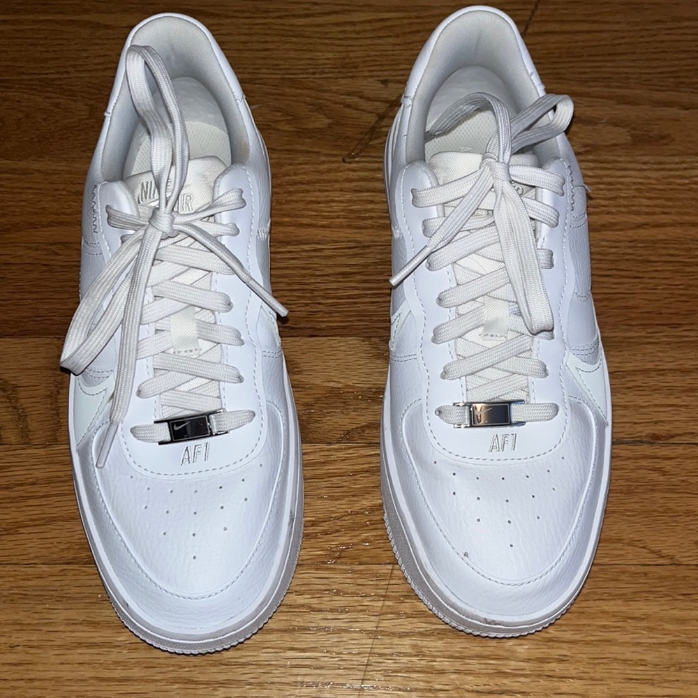 Nike, Air Force One platform woman's all white size 8